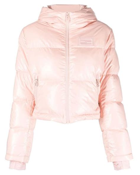 pink fendi puffer jacket|Fendi raglan puffer jacket.